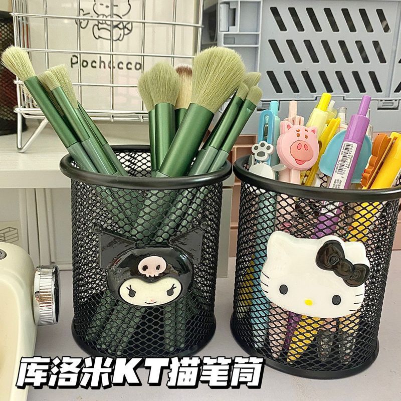 clow m ins pen holder creative multi-functional online influencer cute iron small barrel desktop stationery makeup brush storage tube