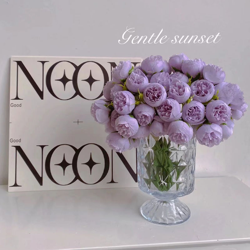 high-grade ins style artificial flower camellia artificial flower decorative flower vase flower arrangement dining table flower in living room table decorations