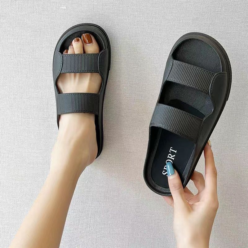 New Slippers Women's Outdoor Wear Summer Fashion Slippers Soft Bottom Casual Beach Flip-Flops Non-Slip Flat Bottom Home Sandals