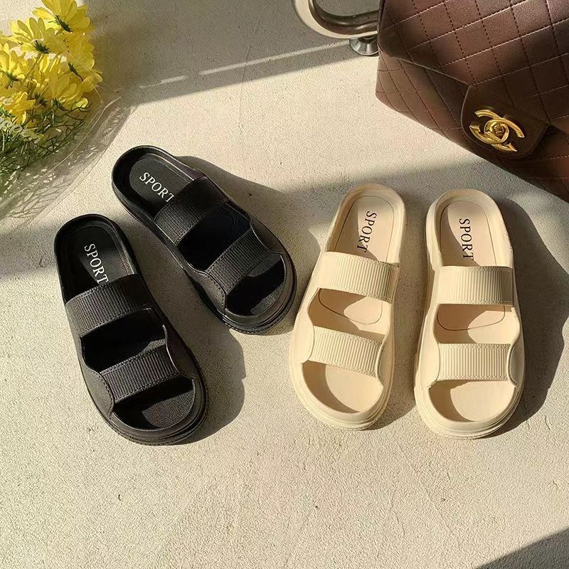 New Slippers Women's Outdoor Wear Summer Fashion Slippers Soft Bottom Casual Beach Flip-Flops Non-Slip Flat Bottom Home Sandals