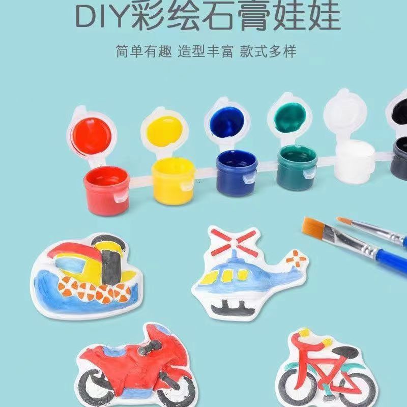 Children's Handmade DIY Coloring Doll Vinyl White Body Non-Plaster Doll Sets of Boxes Painted 6-12 Years Old Independent Packaging