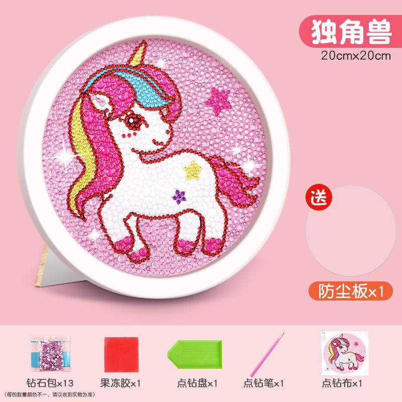 Children Diamond Stickers Handmade Material Kit Girl Diy Princess Crystal Brick Paste Toy 2023 New