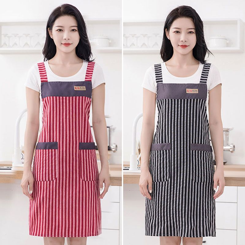 Korean Style Fashionable Stylish Apron Kitchen Home Cooking Apron Work and Housework Wear Men's and Women's Work Clothes Overclothes