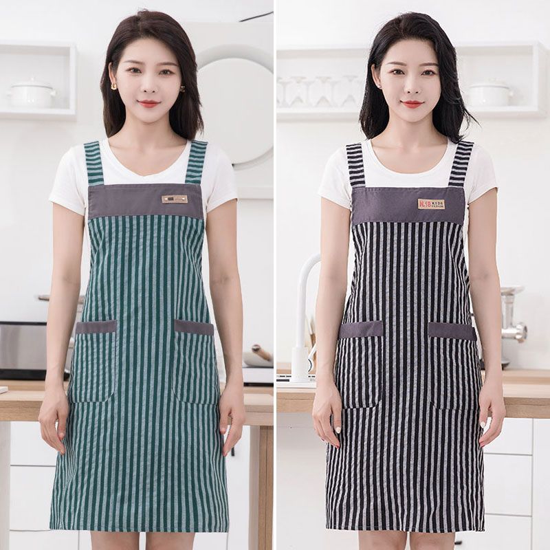 Korean Style Fashionable Stylish Apron Kitchen Home Cooking Apron Work and Housework Wear Men's and Women's Work Clothes Overclothes