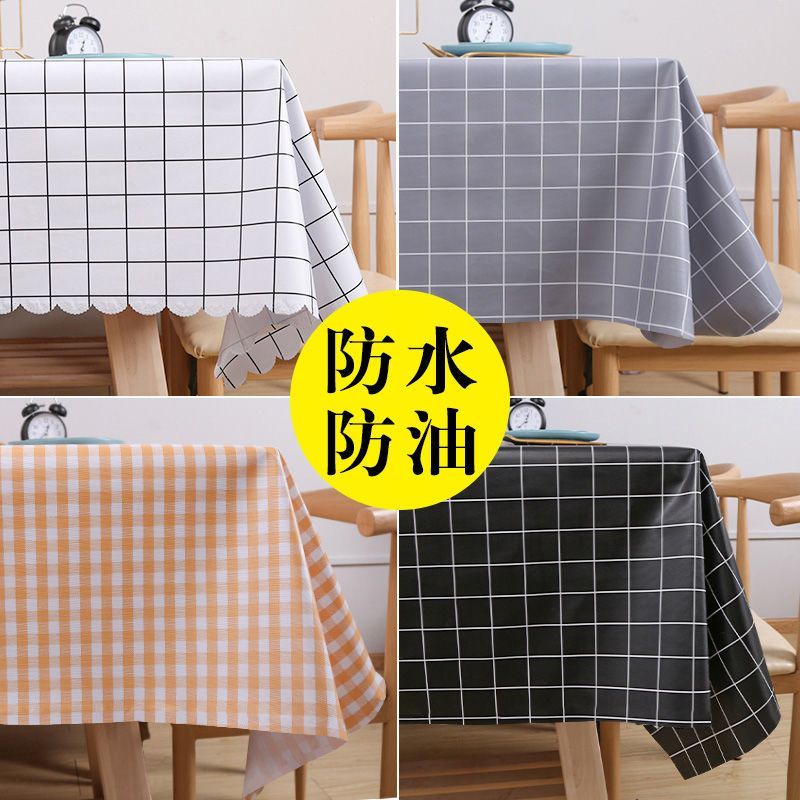 pvc tablecloth waterproof oil-proof disposable desk ins table mat square simple household anti-scald coffee table table table tablecloth