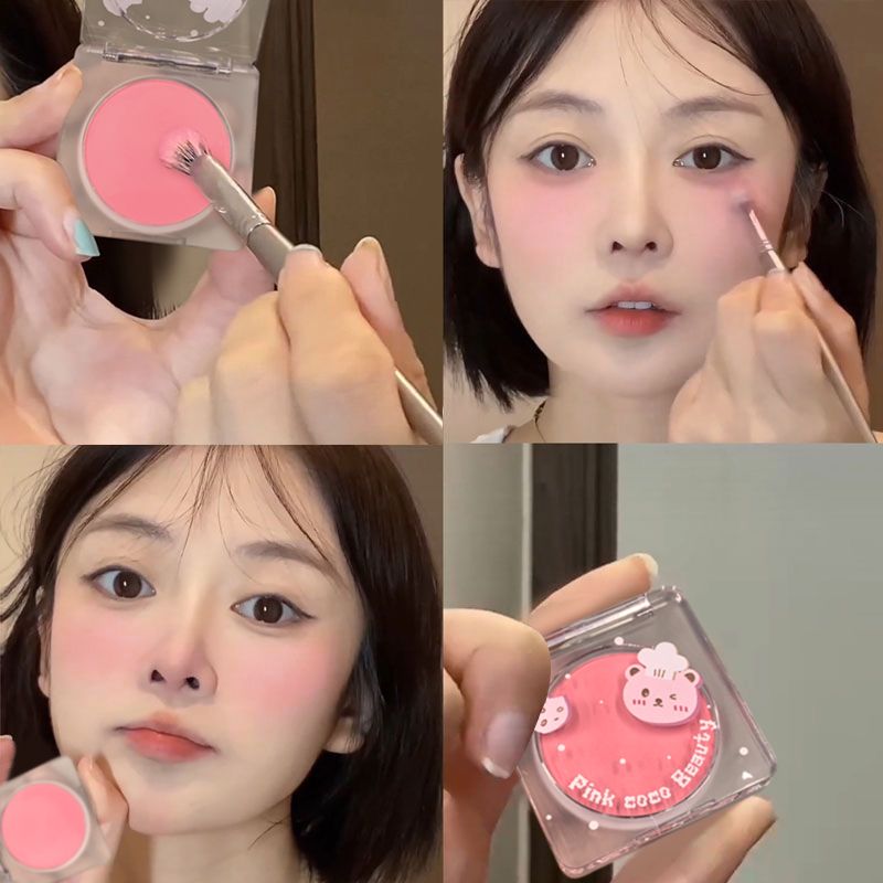 more than a little cute ~ shy rosy gradient monochrome blush pure want matte repair light makeup cheap student