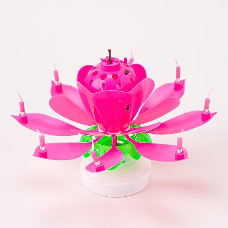 lotus sound candle birthday candle rotating music candle wholesale price birthday cake girl ins advanced candle