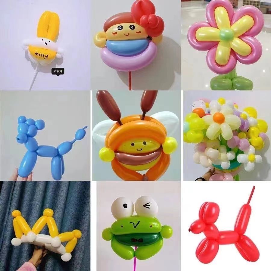 Thickened Little Prince 260 Long Magic Balloon Knitting Pattern Children's Cute Modeling Flower Balloon Doll Bouquet