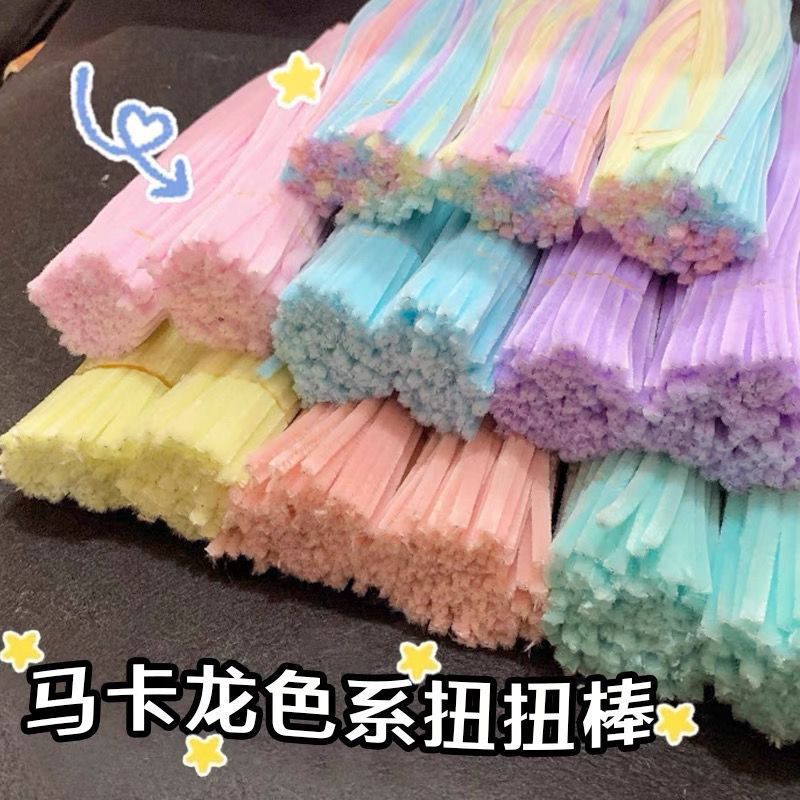 macaron color series twisted stick diy internet celebrity bouquet colorful hair root thickened encrypted dinosaur 520 valentine‘s day gift