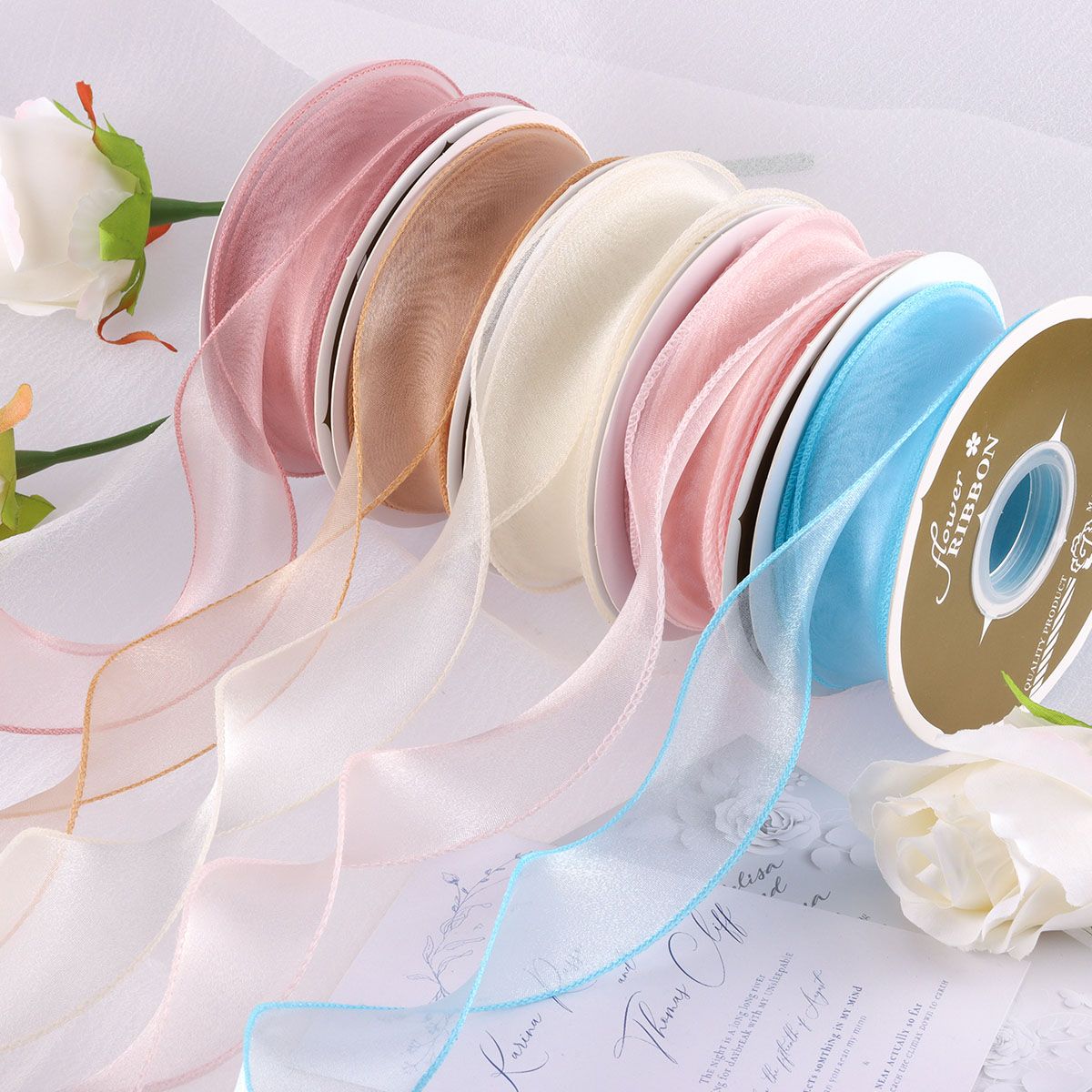 size 20 extended fishtail yarn ribbon package ribbon wave ribbon flower ribbon gift cake packaging ribbon