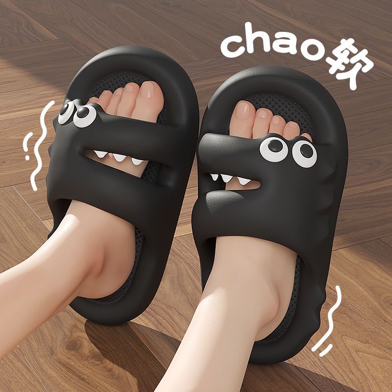 slippers men‘s summer thick-soled poop feeling home indoor non-slip ins cute couples sandals