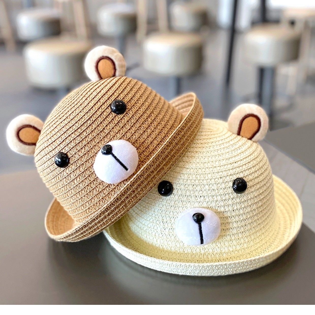 children‘s bucket hat boy straw hat summer thin breathable sun-proof summer hat baby girl cute travel sun-proof beach