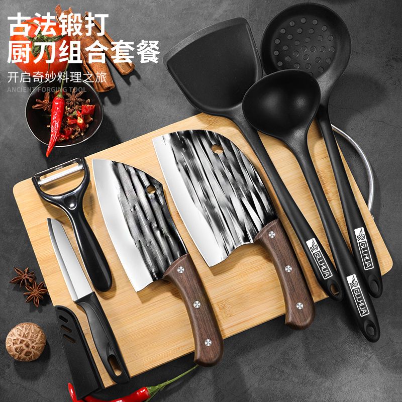 kitchen knife cutting board two-in-one cutting board knife suit kitchen dormitory kitchenware cutting board and kitchen knife combination household