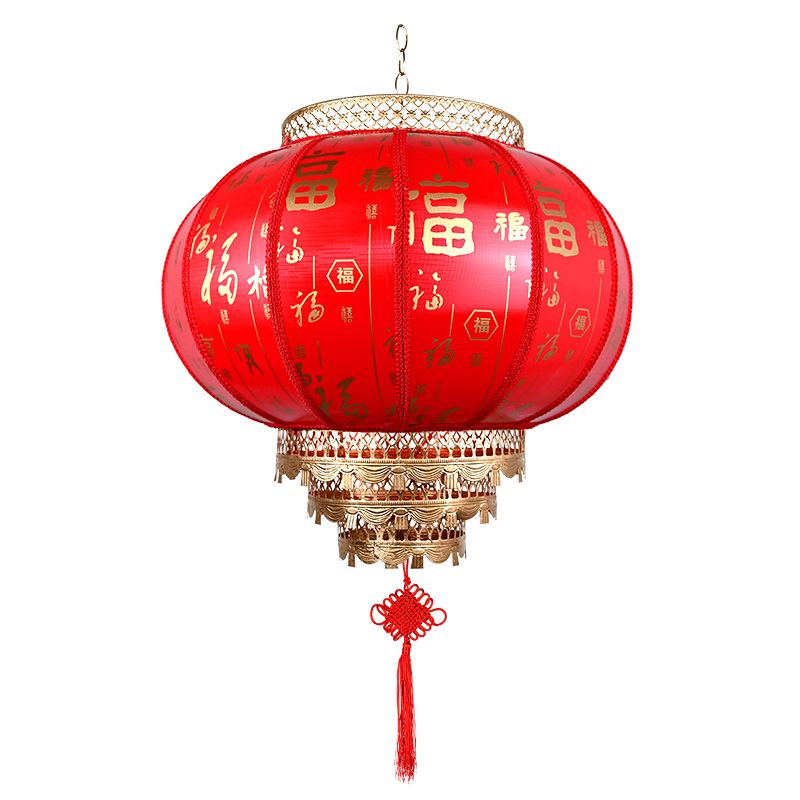 Sun Protection in Chinese Antique Style Chandelier Chinese Style Printed Customized Advertising Red Lantern Outdoor Outdoor Sheepskin Lantern Waterproof