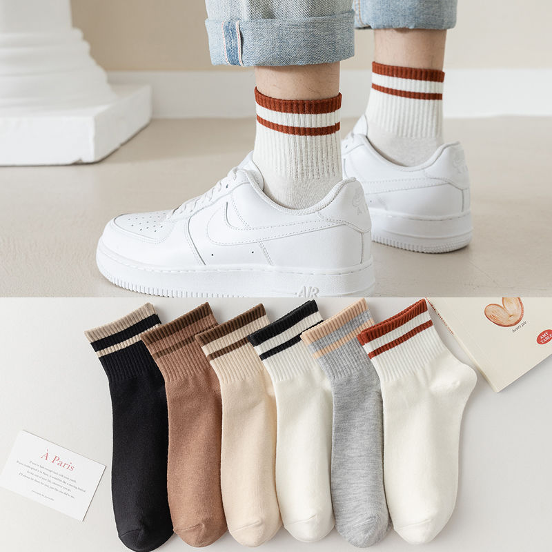 socks men‘s mid-calf length autumn and winter men‘s socks sports sweat-absorbent deodorant high-calf japanese style stockings ins trendy all-matching