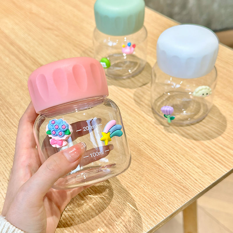 Small Capacity Mini Compact Cute Plastic Cup Shatter Proof Cover Heat Resistant Water Cup Portable Female Student Minimalist Cup