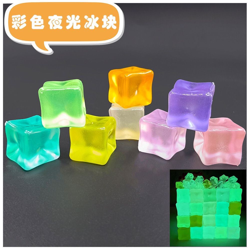 luminous ice cube diy simulation transparent ice cube handmade popular mobile phone holder pen holder crystal ornament accessories