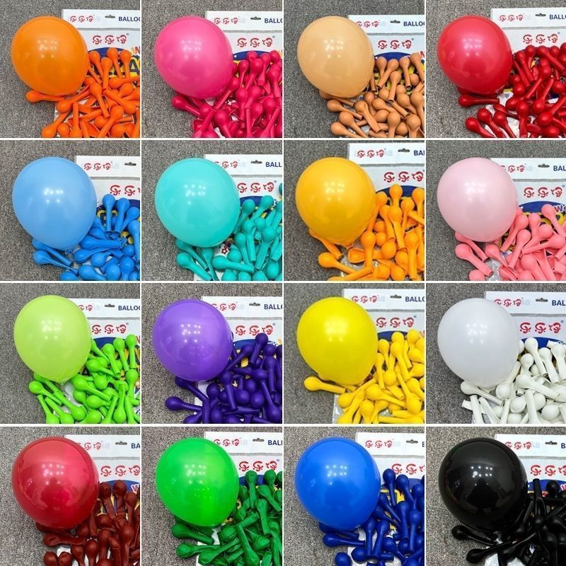 Macaron 5-Inch Latex Balloon round Thickened Birthday Party Decoration Stuffed Ball Candy-Colored