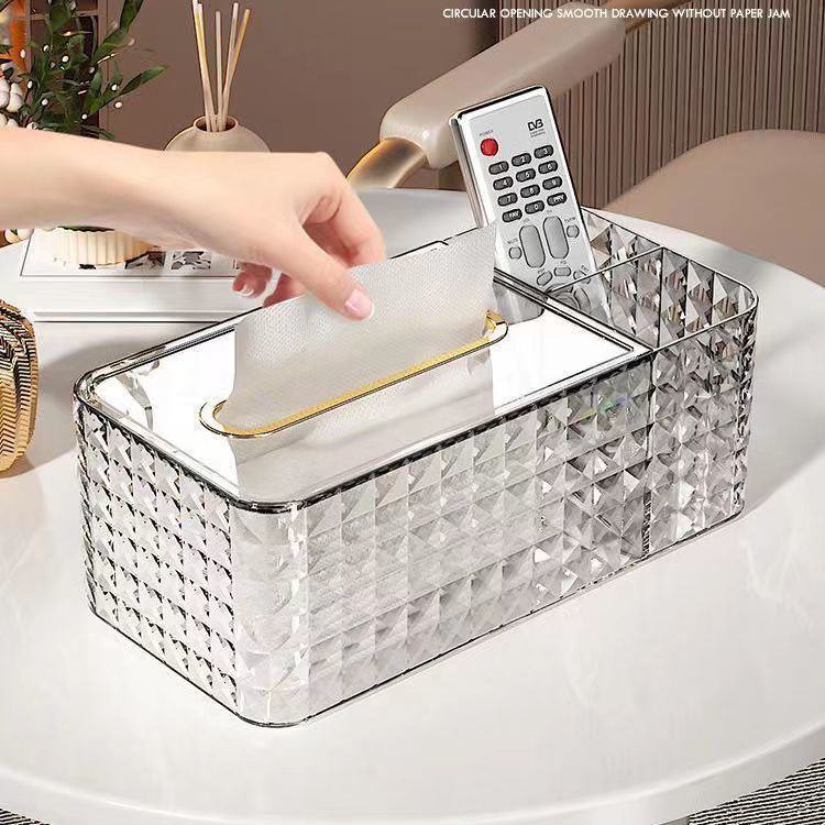 Tissue Box home Living Room Dining Room Coffee Table Remote Control Sundries Multifunctional Storage Makeup Tissue Storage Box 