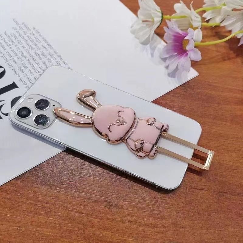 New Bunny Bracket Adhesive Cartoon Creative Lazy Mobile Phone Stand Shell Desktop Folding Bracket