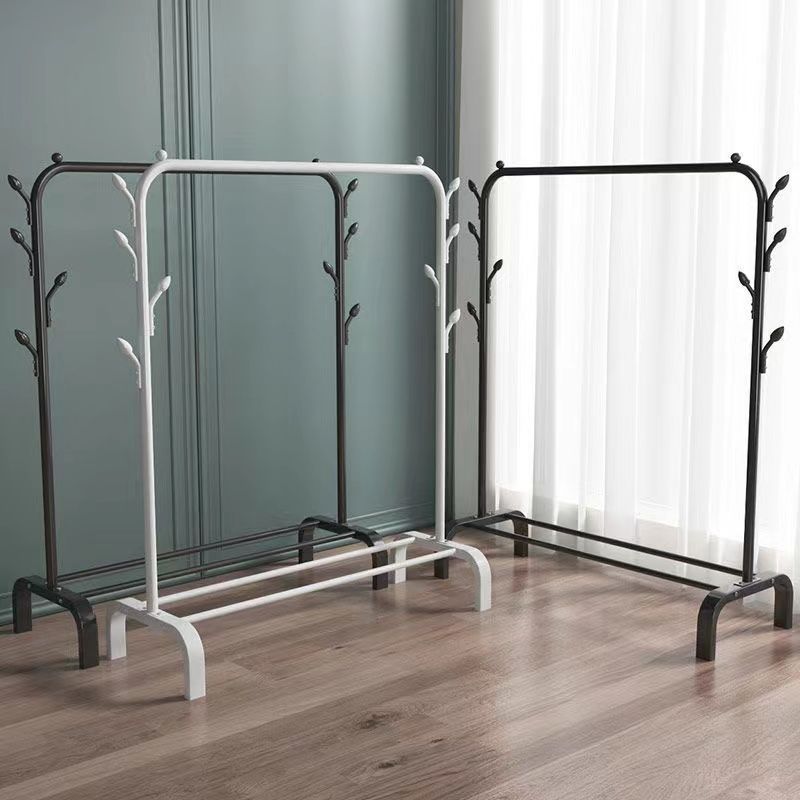 simple clothes hanger floor vertical clothes hanger coat rack balcony air clothes shelf household bedroom dorm clothes rack