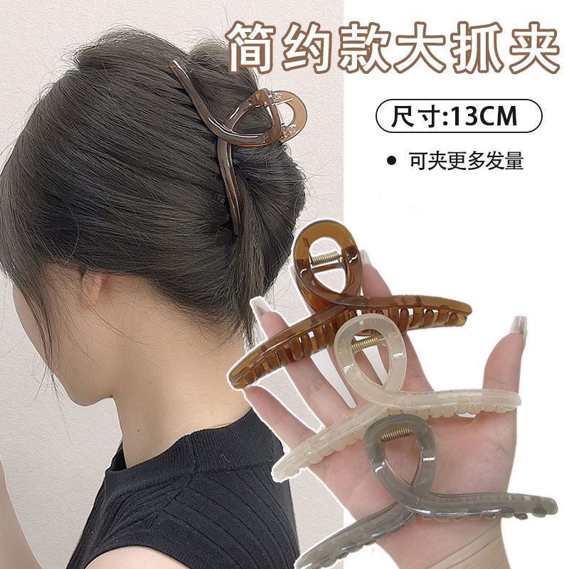 [large size grip] korean ins jelly color shark clip acrylic hair clip barrettes sub hair accessories barrettes internet celebrity