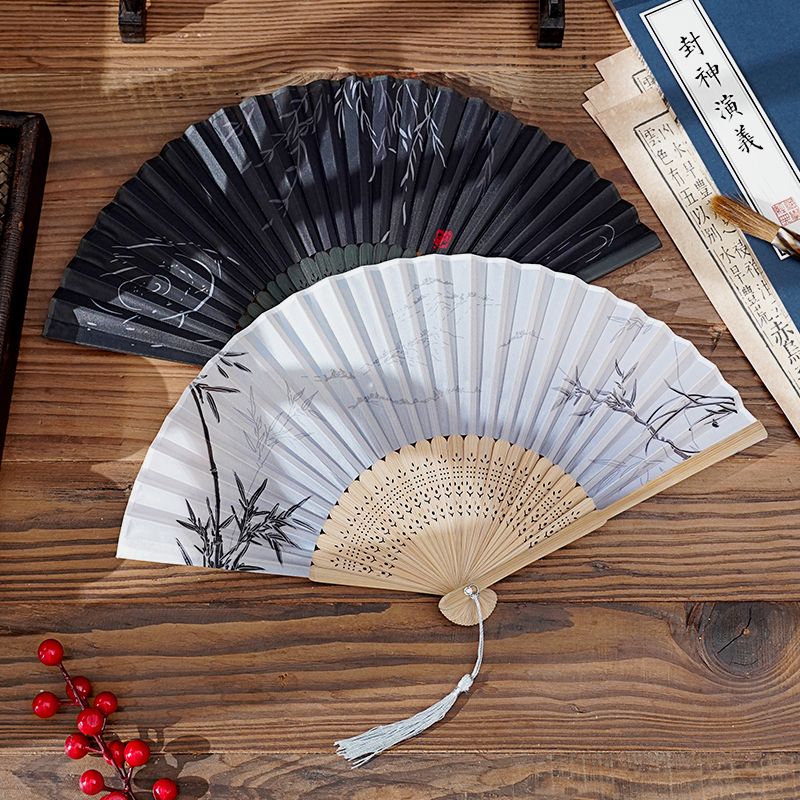 fan ancient style national fashion folding fan hanfu female cheongsam dance dancing children student summer carry-on small fan chinese style