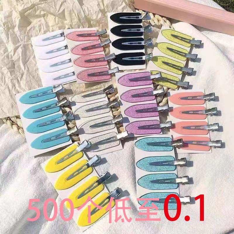 handmade diy seamless barrettes ins sweet girl clip cream glue transparent diy clip children cute suit