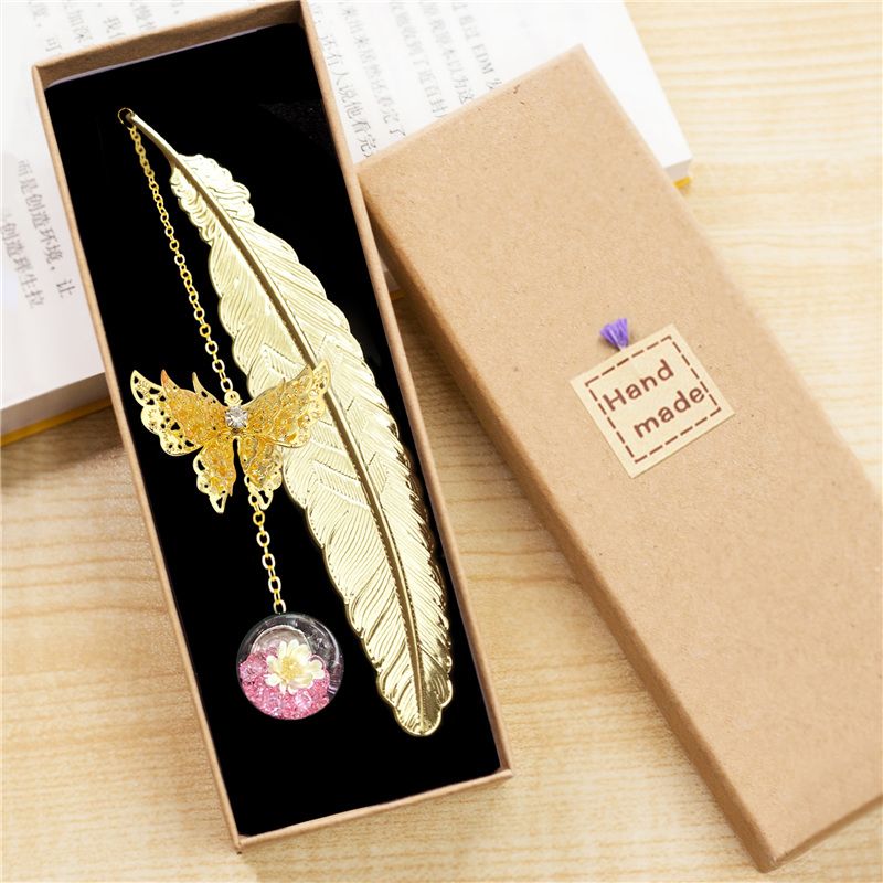 chinese style metal feather bookmark birthday ideas stationery student gift for teacher girlfriends‘ gift graduation festival gift