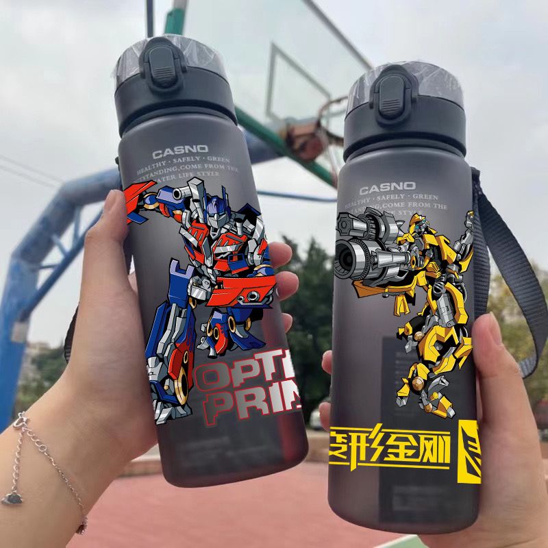 primary school student water cup drop-resistant boys high-looking domineering transformers bumblebee optimus prime junior high school student cup