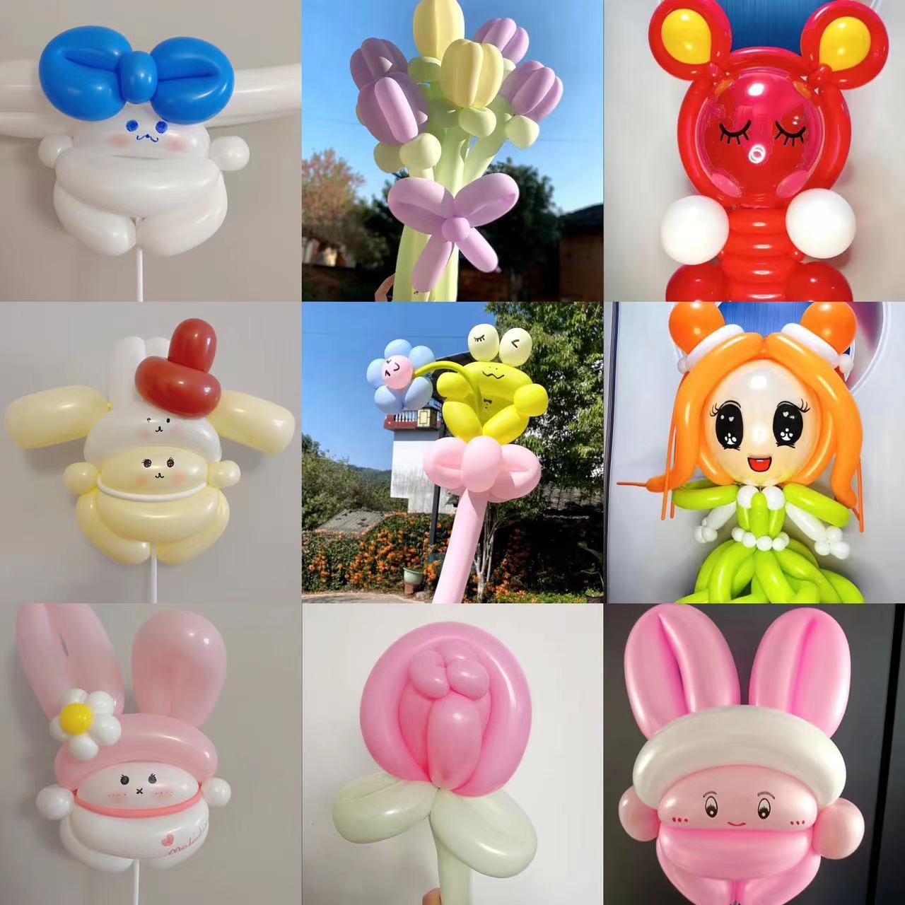 Thickened Little Prince 260 Long Magic Balloon Knitting Pattern Children's Cute Modeling Flower Balloon Doll Bouquet