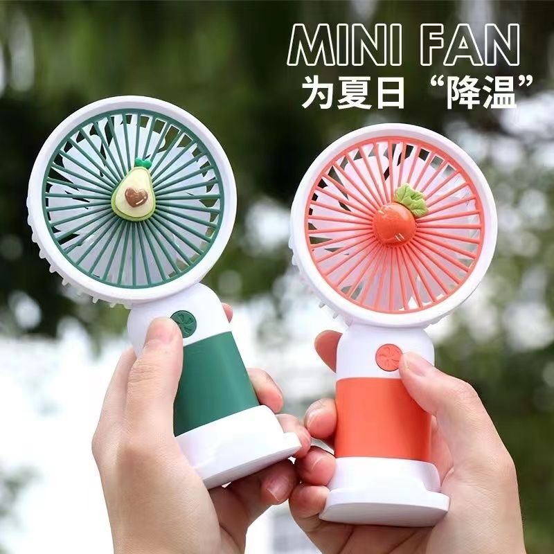 Girl Heart Cute Mini USB Charging Hand Grip Little Fan Portable Mute Student Dormitory Office Fan
