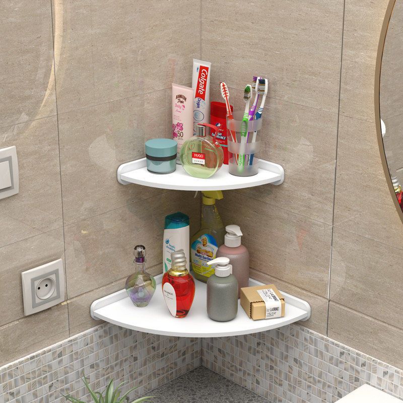 Toilet Rack Wall-Mounted Punch-Free Bathroom Corner Bracket Toothbrush Washstand Toilet Wall Hanging Toilet Corner