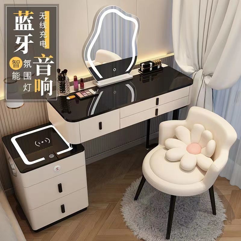 smart dresser wireless charging light luxury nordic bedroom dresser modern minimalist multifunctional princess makeup table