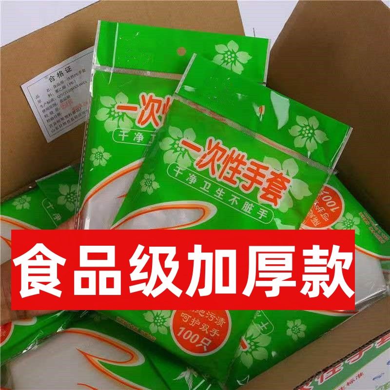 disposable gloves extra thick and durable restaurant household food processing sanitary gloves pe gloves wholesale