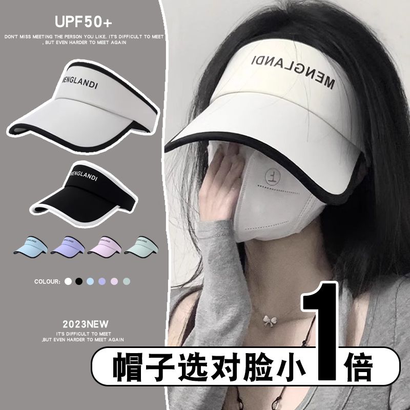 Sun Hat for Women New Summer Cover Face Small UV Protection Sun Hat Running Sports Peaked Hollow Top Hat