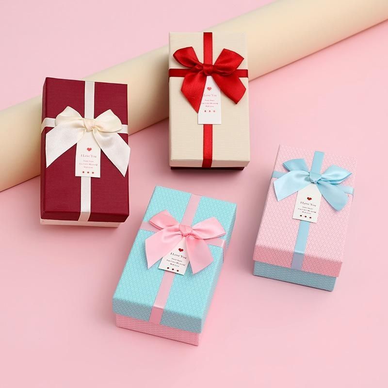 rectangular gift box bow lipstick case holiday gift box exquisite birthday cosmetics perfume gift box