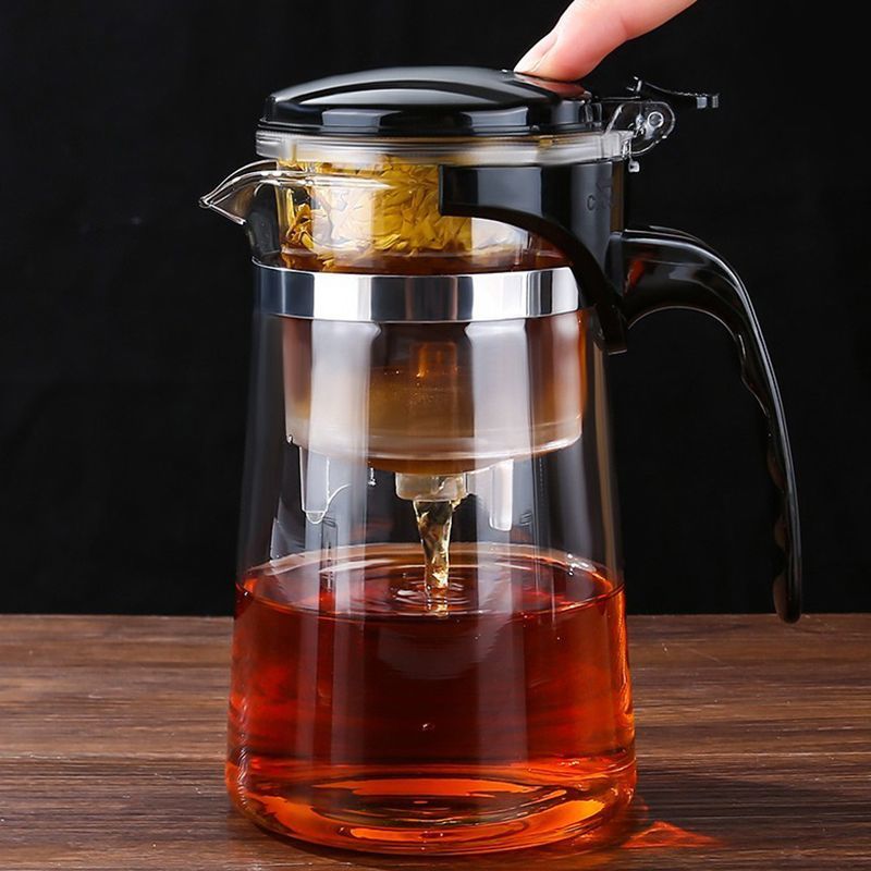 elegant cup teapot heat-resistant tea ceremony cup one-click filtering glass tea cup exquisite cup set pot kung fu