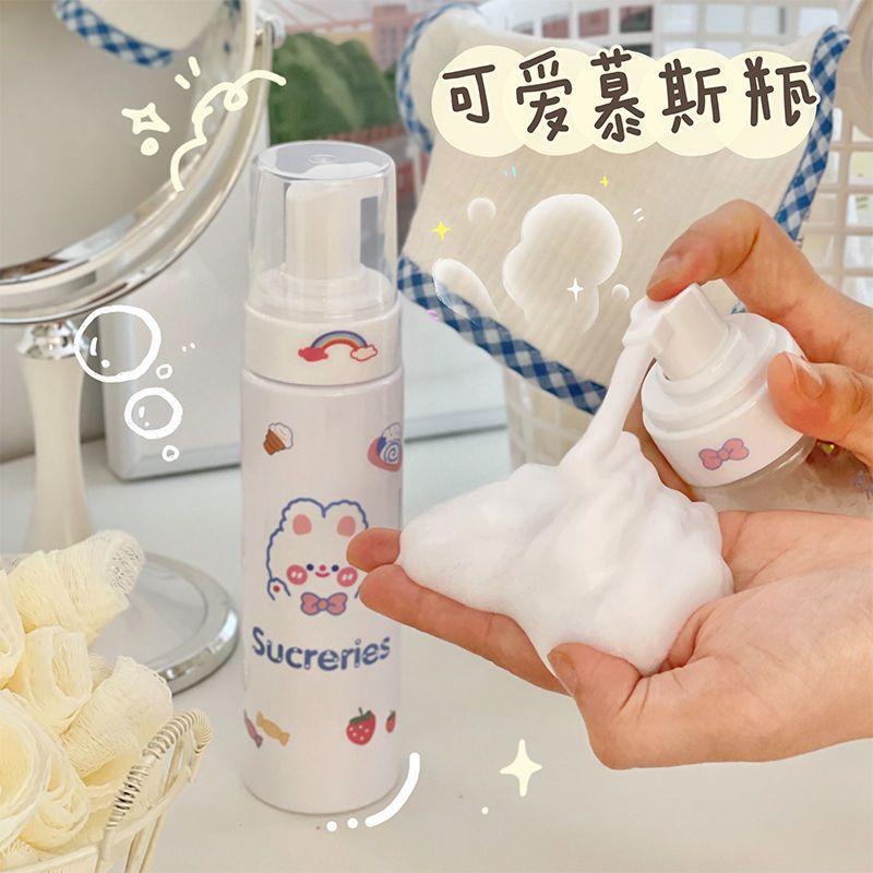 foam pump bottle press foam foam pump bottle facial cleanser press cleansing frother portable small size cartoon