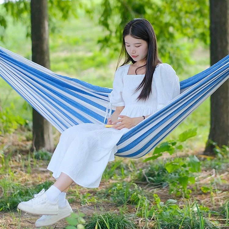 foreign trade hammock outdoor leisure hammock single double thick canvas children college students dormitory bedroom camping swing