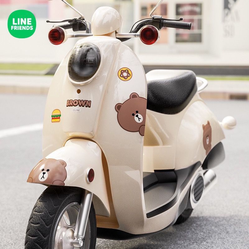 brown bear cartoon electric car decorative sticker cover scratches car motorcycle helmet waterproof and sun protection cute stickers