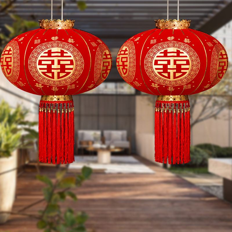 New Wedding Chinese Character Xi Lantern Chinese Wedding Gate Balcony Lantern Wedding Ceremony Layout Festive Festival Lantern