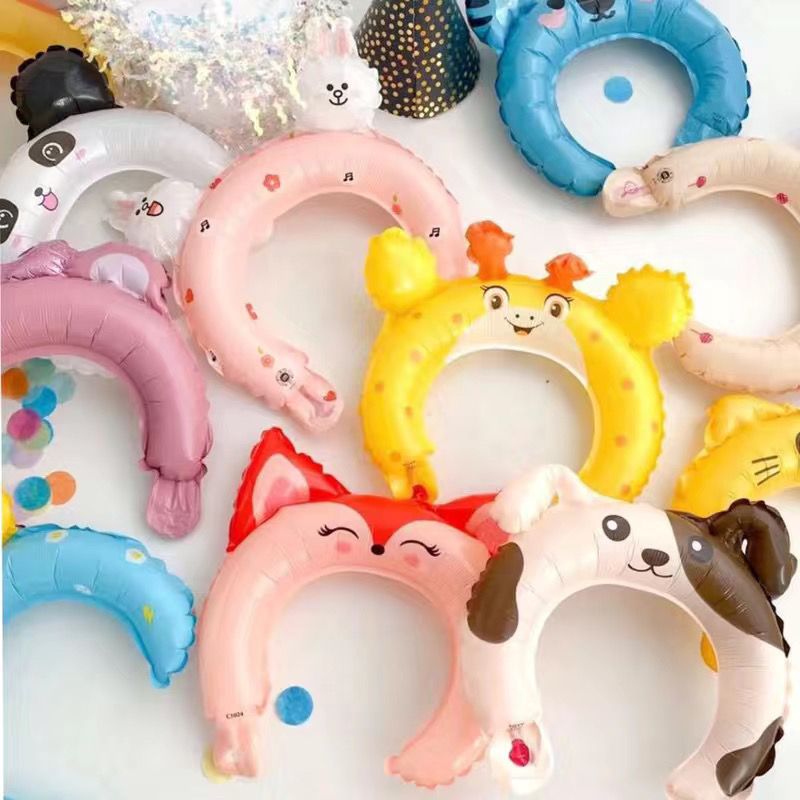 Hairpin Animal Balloon Headband Cartoon Birthday Night Market Stall Push Hand Stick Small Gift Wrist Cute Balloon