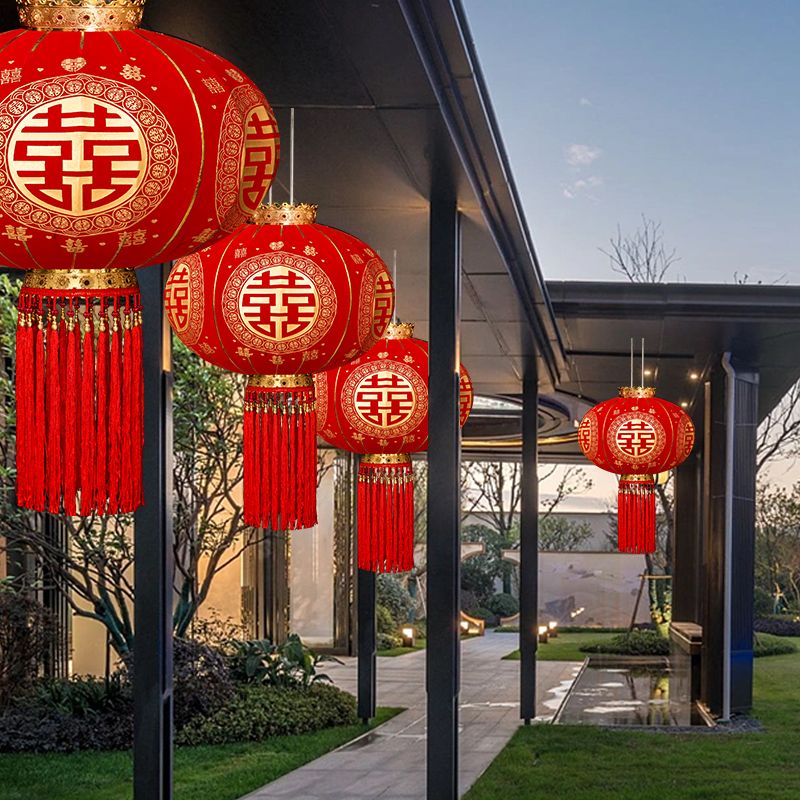 New Wedding Chinese Character Xi Lantern Chinese Wedding Gate Balcony Lantern Wedding Ceremony Layout Festive Festival Lantern