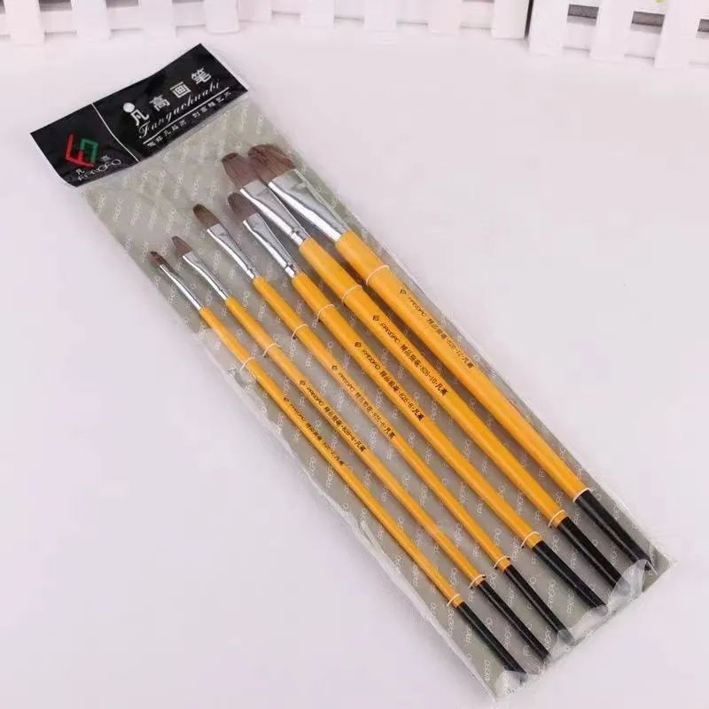 van gogh drawing sets oil painting brush 826 weasel‘s hair yellow pole van gogh watercolor acrylic oil painting brush only for art student