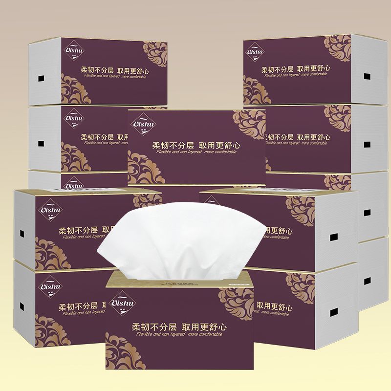 Weishu Tissue 400 Pcs plus Size Full Box Household Affordable Napkin Baby Face Towel Tissue Pulling