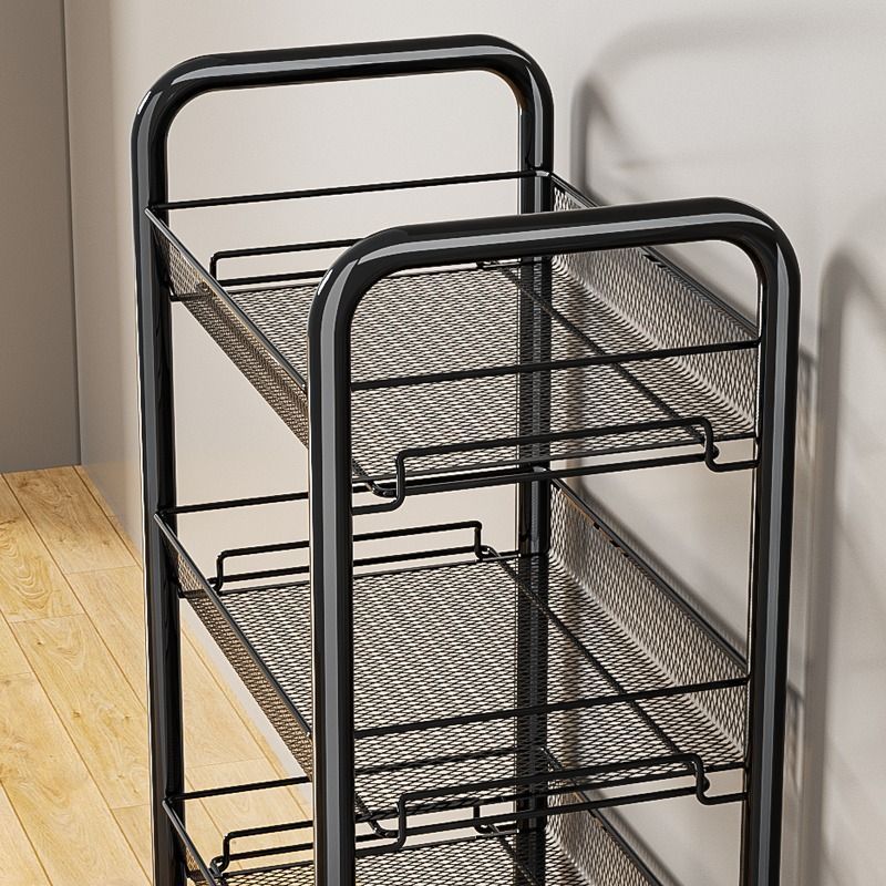 kitchen storage rack floor multi-layer household microwave oven rack vegetable colander oven rack storage rack with wheels