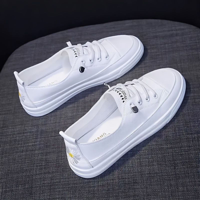 slip-on white shoes women‘s shoes new autumn versatile leather flat breathable casual pumps korean style for students