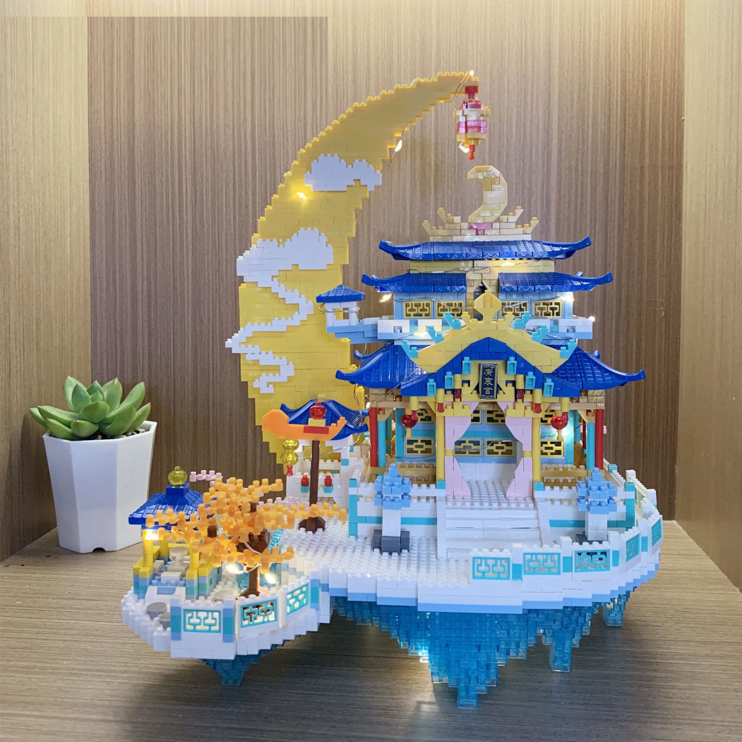 compatible with lego girl series castle building blocks guanghan palace high difficulty boy assembly educational toys birthday gift