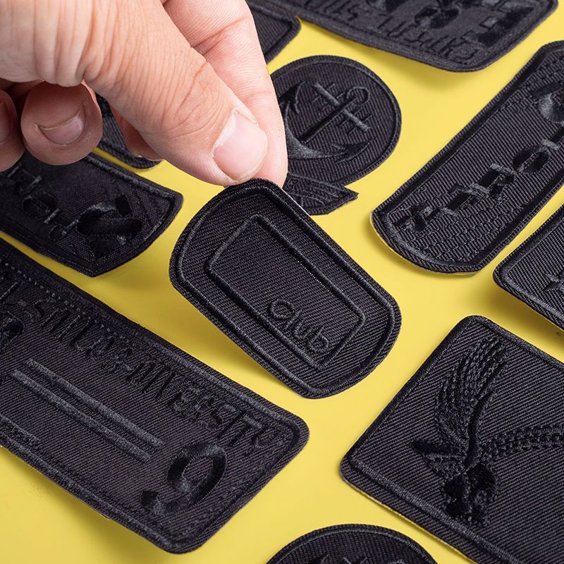 black self-adhesive patch cloth sticker clothes pants patch decal sewing free ripped down jacket ripped scratch repairing atch